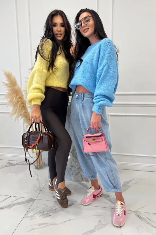 Pastelowy żółty sweter oversize Ksawery 06