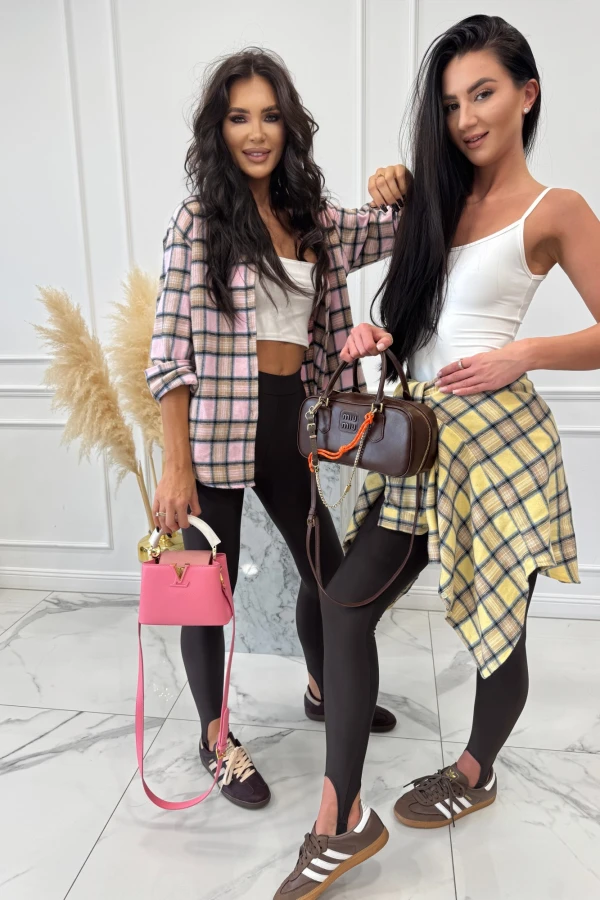 Różowo-beżowa koszula w kratę JENNY 52