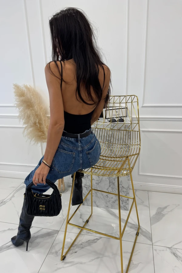 Top na ramiączkach z usztywnianym biustem ASTER czarny 09