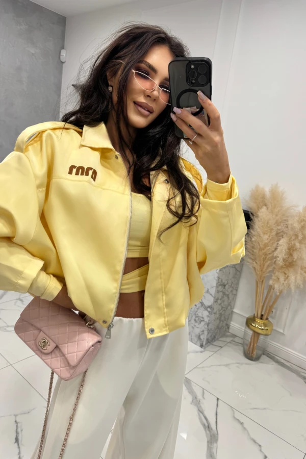 Żółta bomberka à la satynowa Vesper